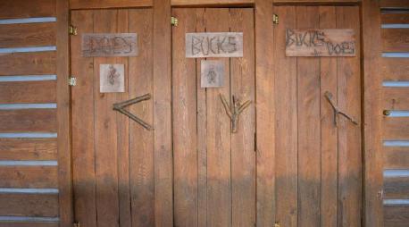 Photo of the restroom signs