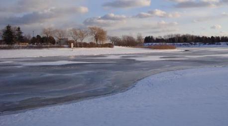 Photo of frozen lake