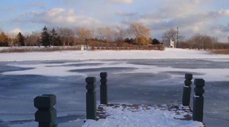 Photo of frozen lake